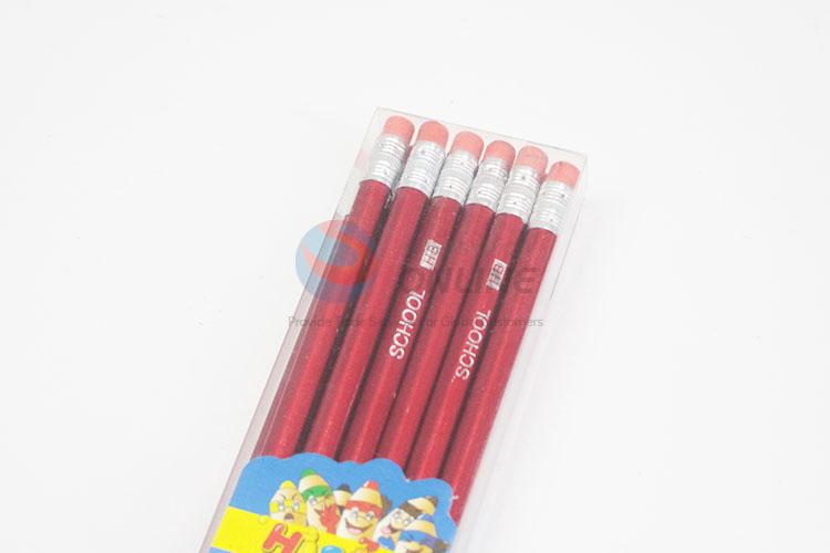 Latest Arrival Red Color HB Pencils With Eraser