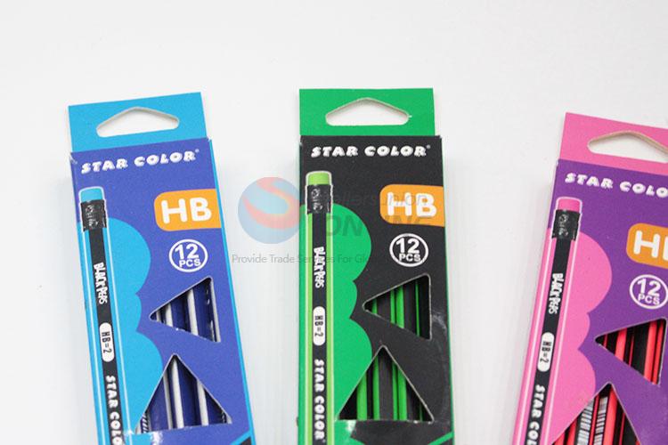 New Arrival Three Colors HB Pencils For Writing