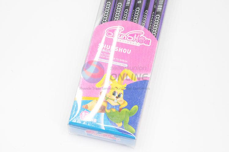 Wholesale Custom Purple Color 12Pcs/Set HB Pencils For School