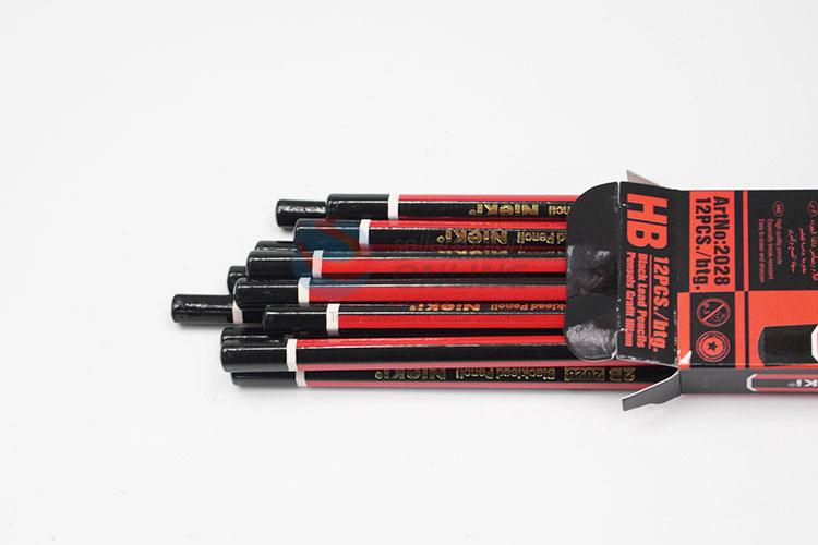 Custom High Quality Red And Black Color HB Pencils