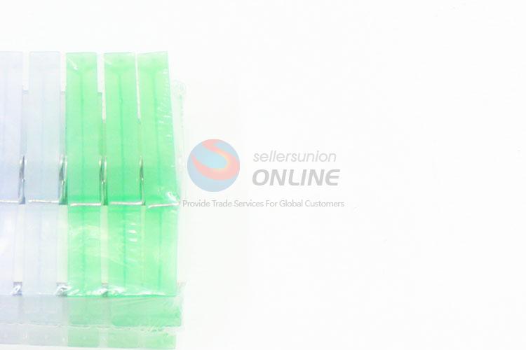 Utility and Durable 24Pcs/Set Transparent Plastic Hanging Pegs Clips