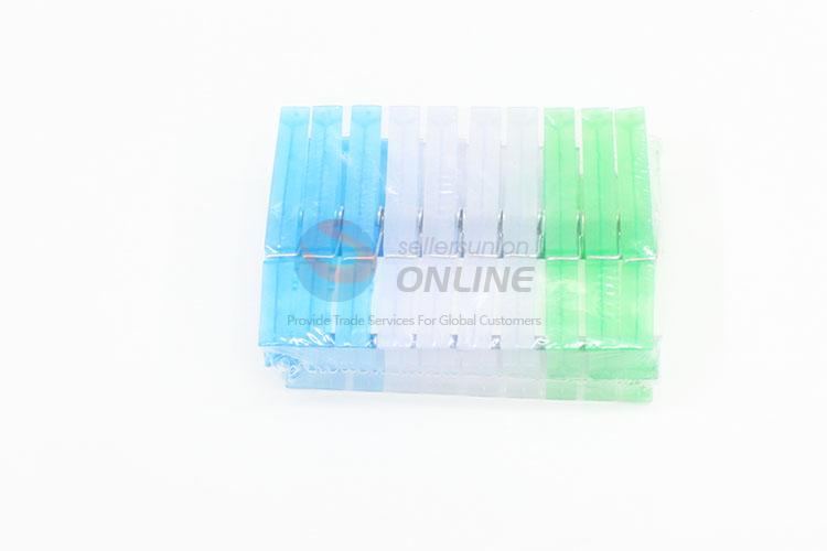 Utility and Durable 24Pcs/Set Transparent Plastic Hanging Pegs Clips