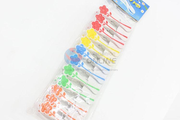 12Pcs/set Heavy Duty Clothes Pegs Plastic Hangers Racks