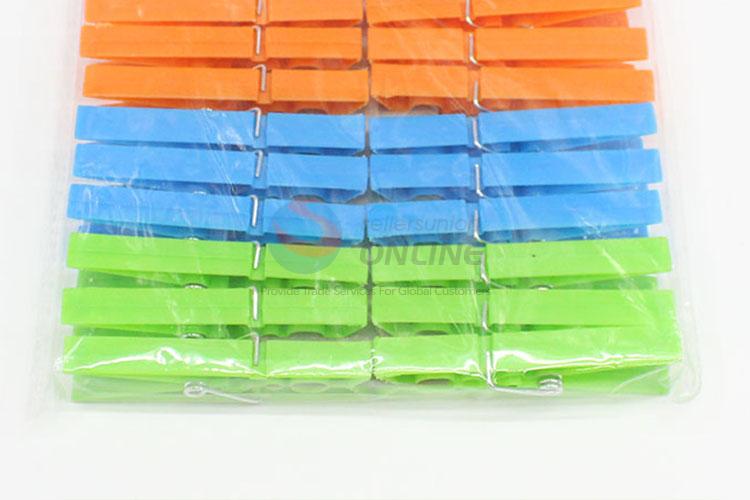 New Arrival Supply 24 Pcs/Set Plastic Colorful Plastic Hanging Pegs Clips