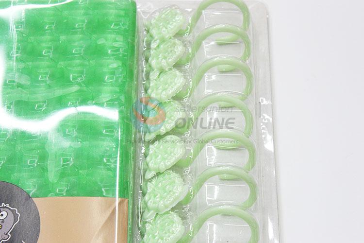 Green Color Waterproof Curtains Bathroom Shower Curtains