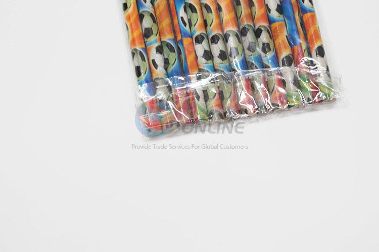 Soccer Pattern School Student HB Pencil 12Pcs