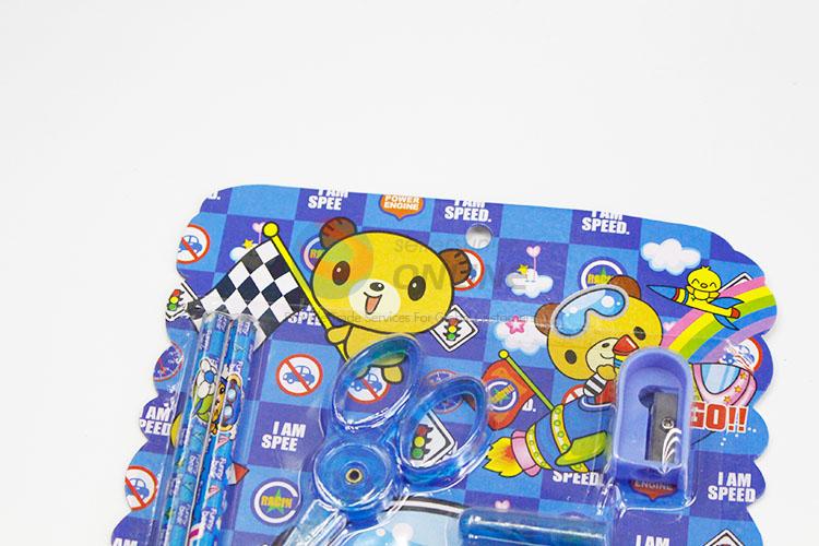 Wholesale Blue Color Bear Pattern Stationery Set