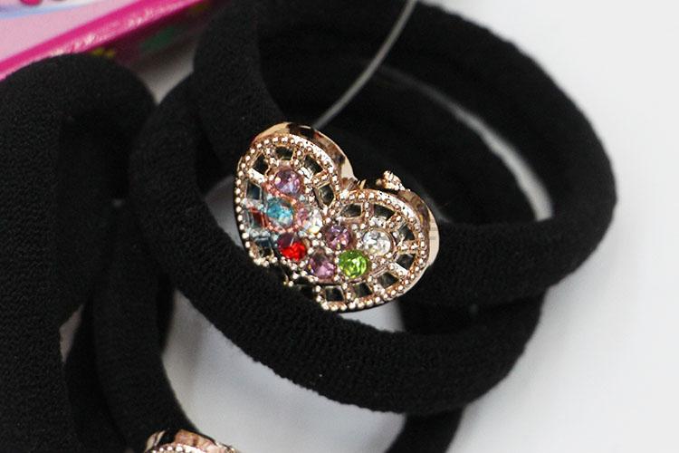 Top Quality Black Hair Rings Set