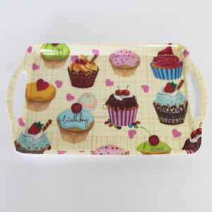 High Quality Cupcake Pattern Melamine Tray Salver