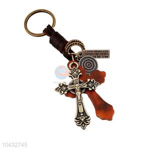 Zinc Alloy Key Chain/Key Ring with Cross