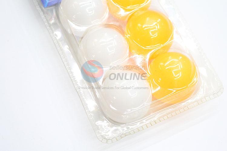 White and orange color standard pingpang ball