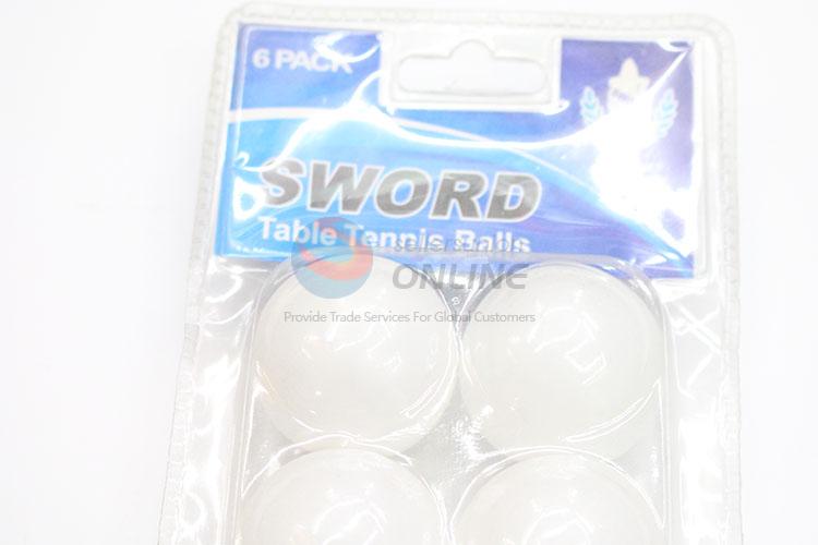 Hot Selling 6PCS White Pingpang Balls