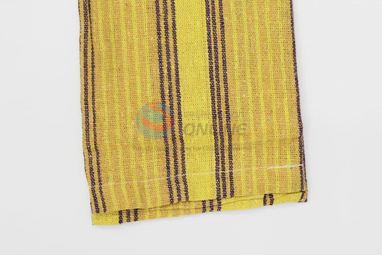 High Quality Yellow Stripes Tea Towel for Promotion