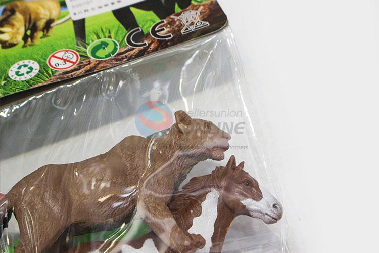 New Advertising 6pcs Forest Wild Plastic Toy Animal for Decoration