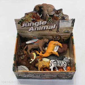 Cheap Price 12 pcs Forest Wild Plastic Toy Animal for Decoration