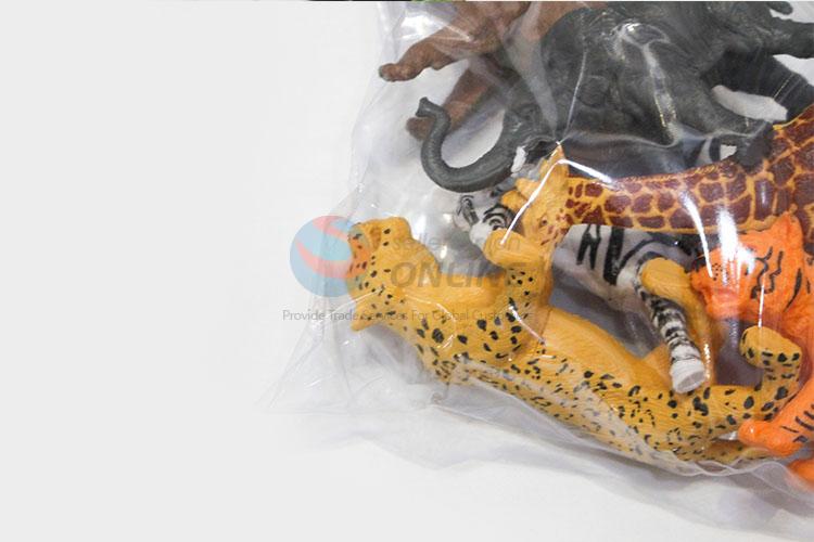 Best Popular Wild Animal Model Toys 8 pcs Simulation Animal Set and Tree