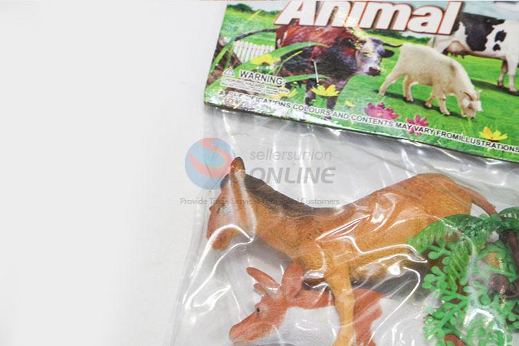 Factory Price 4 pcs Plastic Farm Animal Toy Kids Toys Gifts