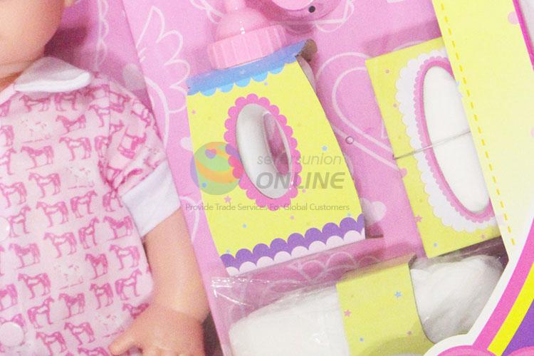 Custom Design Lovely Doll Toys Feeding Set For Girl