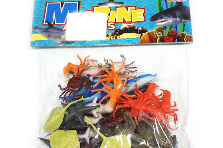 Good Quality 36 Pieces Solid Marine Animal Series Toy Set For Children