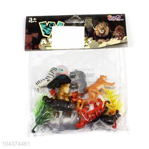 Unique Design 12 Pieces Colorful Wild Animal Model Toy Set