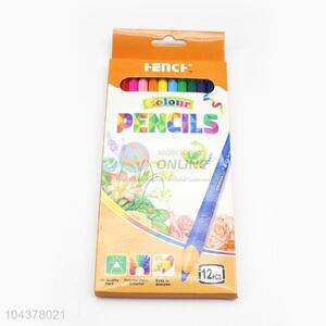 New Useful 12pcs Students Stationery Wooden Color Pencil Set