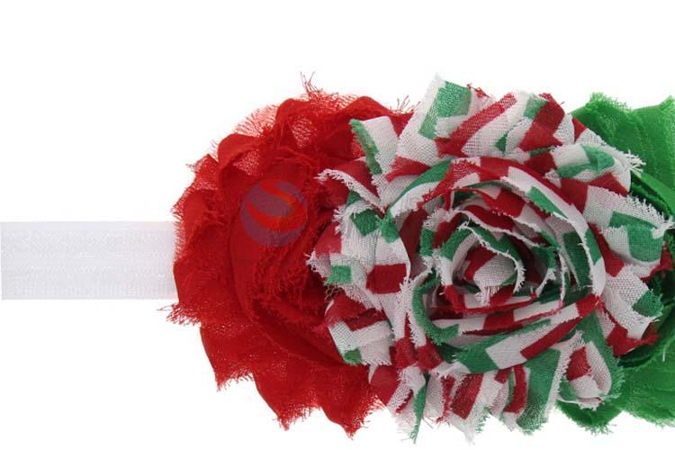 Good Quality Colorful Christmas Flower Hair Band For Baby