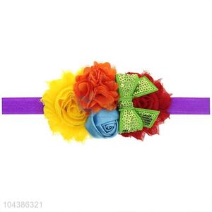 Newest Colorful Chiffon Hair Band Christmas Headband For Baby