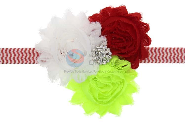 Wholesale Colorful Christmas Handmade Flower Headband For Baby