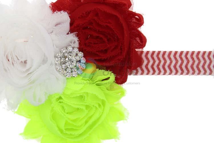 Wholesale Colorful Christmas Handmade Flower Headband For Baby