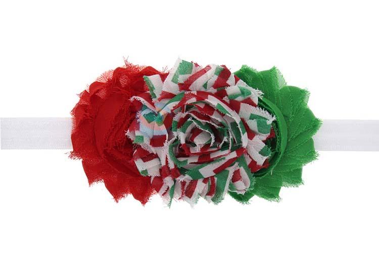 Good Quality Colorful Christmas Flower Hair Band For Baby