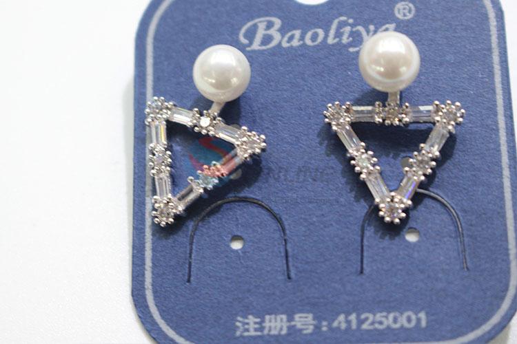 Popular pearl&zircon earring