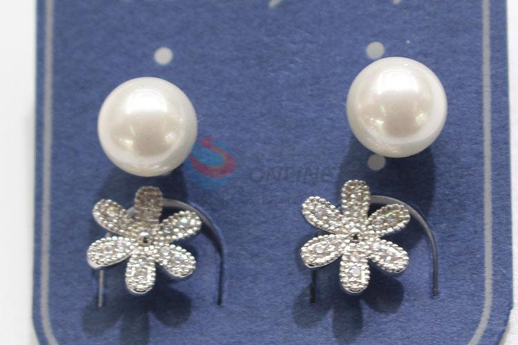 Bottom price nice design pearl&zircon ear stub