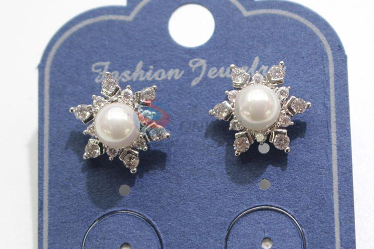 Fancy cheap top sale pearl&zircon ear stub