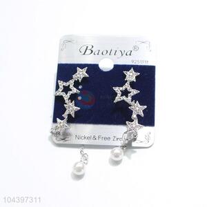 Exquisite five star zircon earring