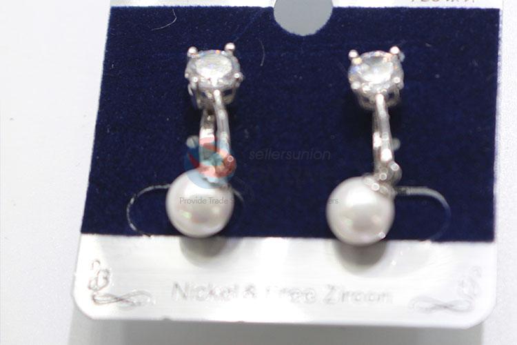 Top quality new style pearl&zircon ear stub