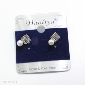 Best selling fashion pearl&zircon ear stub