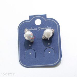 Hot sale pearl&zircon ear stub