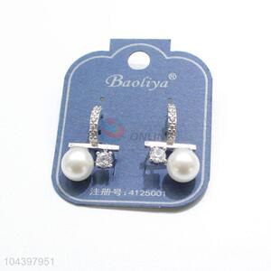 Competitive price pearl&zircon earring