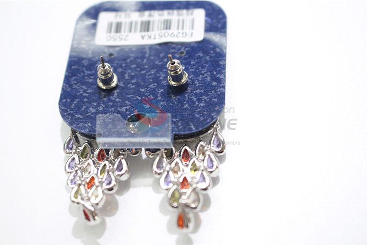 Wholesale colorful zircon earring