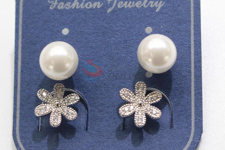 Bottom price nice design pearl&zircon ear stub