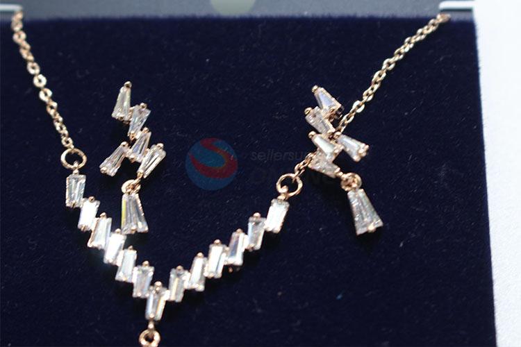 Super quality zircon necklace&earrings set