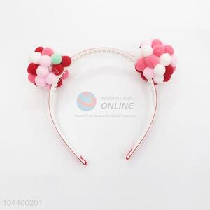 Children fuzzy ball hair headband