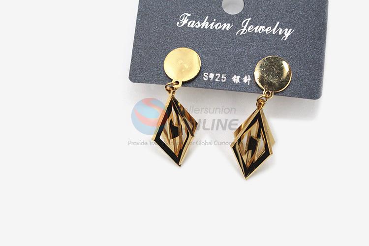 Made in China cheap women stainless steel geometric earrings