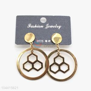 Popular design low price women stainless steel geometric earrings