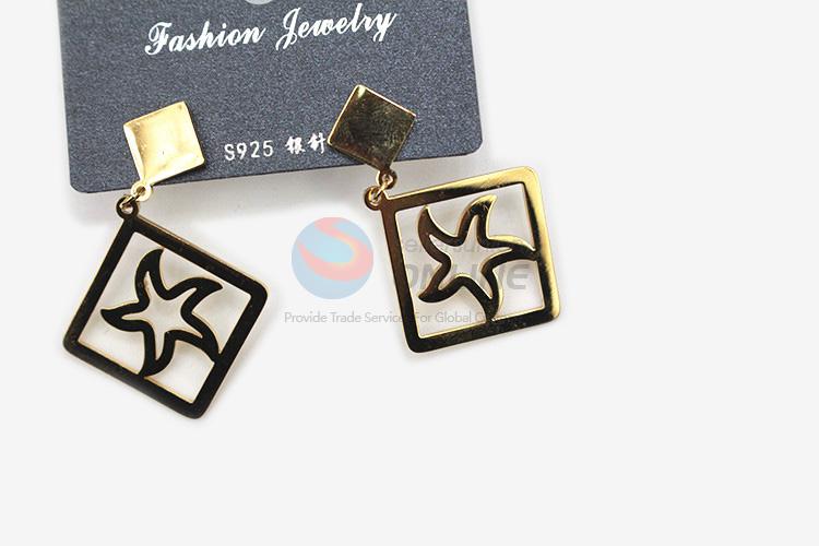 Cheap wholesale best selling women stainless steel geometric earrings