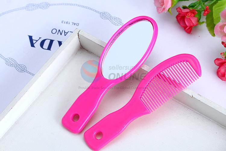 Wholesale promotional custom plastic mirror&comb set