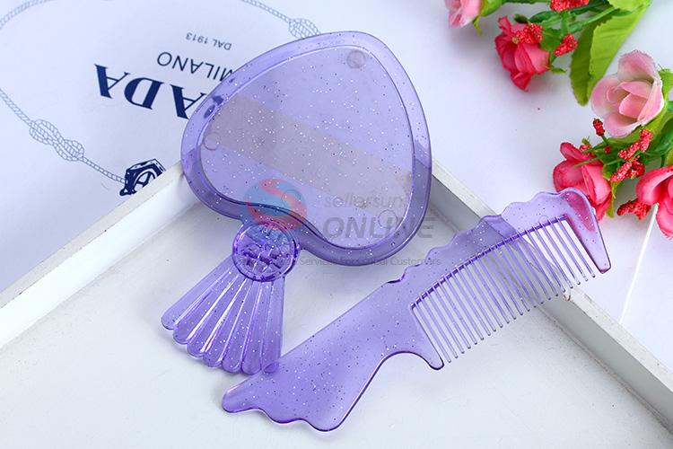 Best selling promotional plastic mirror&comb set