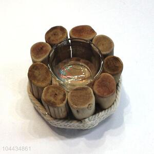 Best selling fashion wooden round candleholder