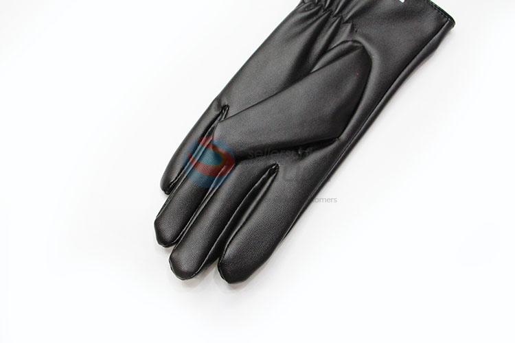 Low Price Female PU Gloves Women's Winter Outdoor Full Fingers Mittens Glove