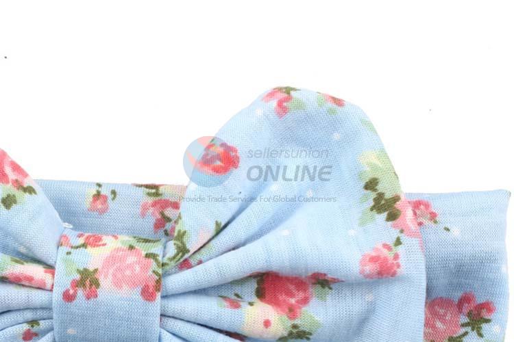 Customized New Fashion Cotton Flower Printing Bowknot Headband